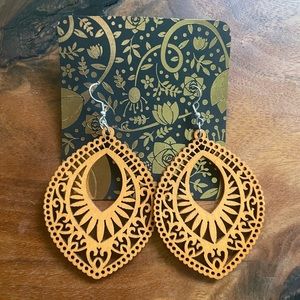 New! Wooden Cutout Earrings